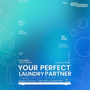 24 reactions | Whether you're washing delicates or heavy-duty work clothes, our washing machines have the right settings for every job. With precise temperature control and water level adjustment, you can be sure your clothes are getting the best possible care. Get your Super General Washing Machine today!​ . . . . .#SuperGeneral #superfeeling #washingmachine #homeappliances | Super General | Facebook