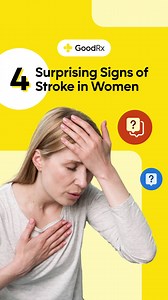 8.2M views · 1.3K reactions | Did you know that the signs of a stroke can differ in women and men? Here are 4 surprising signs of a stroke that women should know. | GoodRx | Facebook