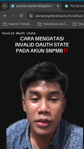 Cara Mengatasi Invalid OAuth State pada Akun SNPMB