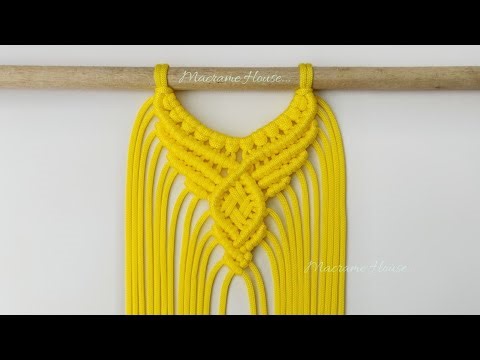 DIY Macrame Tutorial - Intermediate Pattern Using Double Half Hitch Knot | Macrame New Pattern