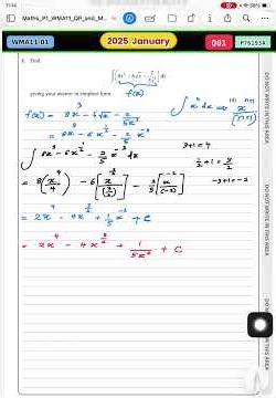 WMA11/01 P1 January 2025 Q1 | P76193A | Edexcel IAL Pure Maths #ialmaths #wma11 #edexcel #maths