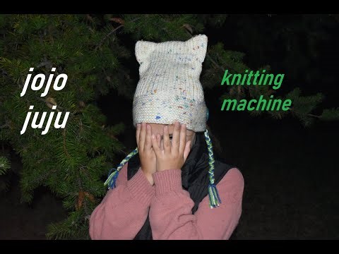 how to knit a cat hat with knitting machine