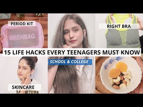 15 Life Hacks every teenagers should know 😍 School & college, Skincare, haircare, money saving.✨