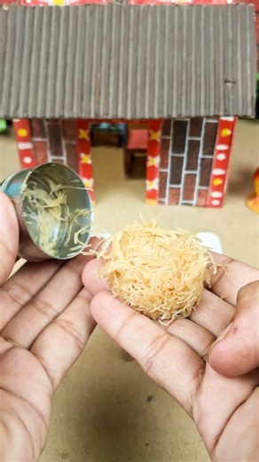 Miniature Bird Nest Semai in My Tiny Village Kitchen 🪺🍜🔥 | Miniature Cooking