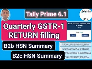 how to file gstr 1 from tally prime 6.2 | Quarterly return Filing | how to make json file for gstr 1