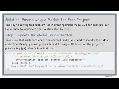 Open Modal from Bootstrap Card in Django