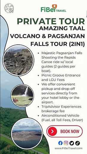 FiBeiTravel.com | Private Taal Volcano & Pagsanjan Falls 2-in-1 Tour 🇵🇭🌋🌊