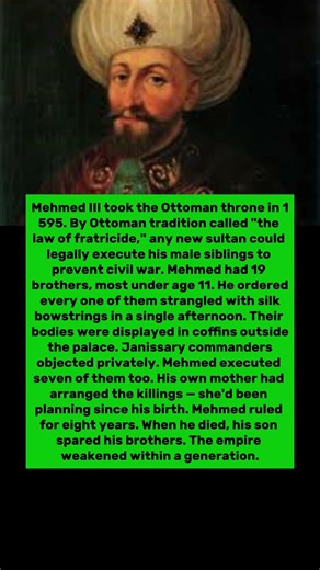 The Ottoman Sultan Who Killed 19 of His Own Brothers — On His First Day as King
