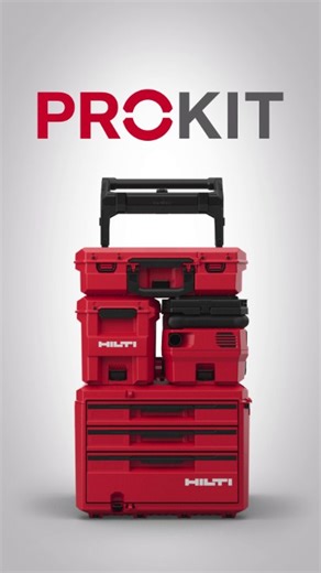 16K views · 193 reactions | Built by pros, for pros – ProKit is your all-in-one storage ecosystem that flexes between stationary, mobile, and transportable setups. Gone are the days of mismatched boxes and wasted trips. With ProKit, your tools stay where you need them, when you need them. Shop now: https://hilti.to/hhr7w6 | Hilti | Facebook