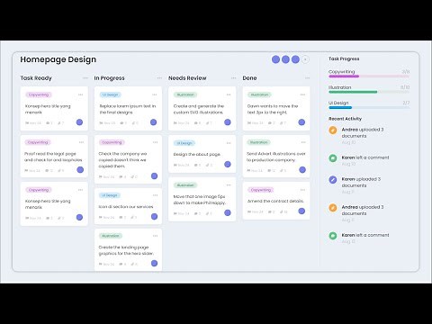Responsive Task Management UI Using HTML CSS & JS | HTML CSS Website Design Tutorial