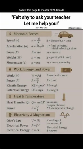 😱😱physics ke important formula 😱😱