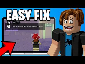 Fix Switch to your R15 avatar to play Emote In Roblox (EASY)
