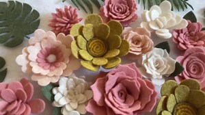 Felt Flowers, Nursery Decor, Blush Flowers, Loose Felt Flowers, Assembled Felt Flowers, Flower Embellishments, Handmade Felt Flowers, - Etsy