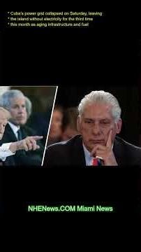 Cuba’s power grid collapsed on Saturday, leaving the island without electricity for the third time t
