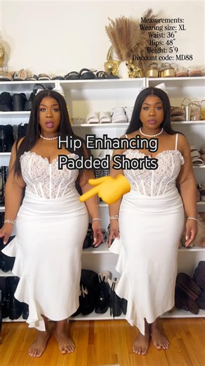Hip Dips? No hips? Get these hip enhancing padded shorts! Code: MD88 #shapellx #hipdips