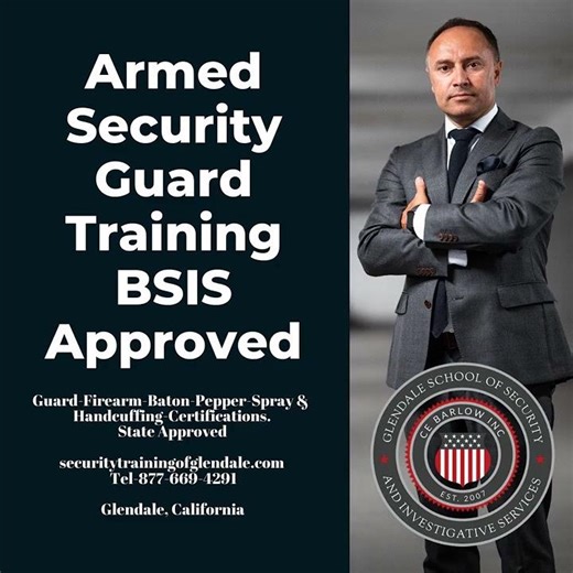 Armed Security Guard Training BSIS Approved