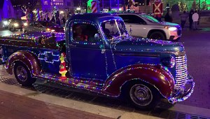 The most unusual vehicle I saw last night on Monument Circle was the “Grinch Truck”. Check it out! | Scott Swan