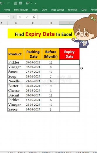 How to Find Expiry date in Excel | #excelsolution #excel #microsoftoffice