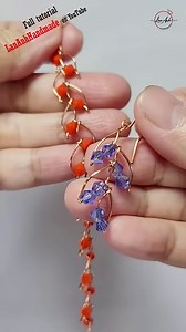 Leaves bracelet - free tutorial video link above the title #shortsvideo #wireworks #handmade