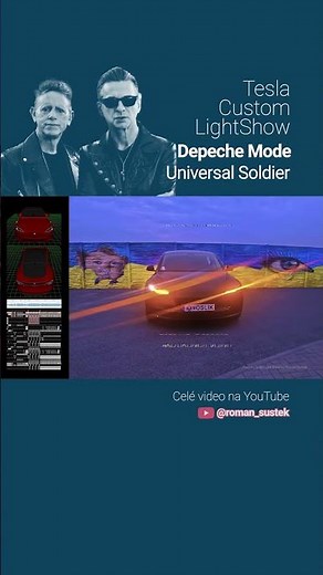 TeslaOslík: Custom Light Show Depeche Mode Universal Soldier Pt.2 + Lyrics EN/SK (Tesla Model 3)