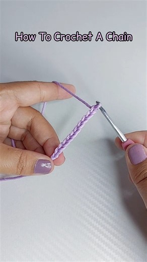 How to crochet a chain, crochet for beginners #crochet #chainstich #crochettutorial #shorts