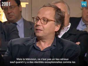 "On ne peut pas à la télévision parler sérieusement des choses" Fabrice Luchini déstabilise Bernard Pivot sur le plateau de Bouillon de culture. | INA