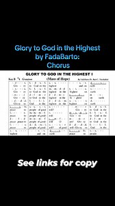 Glory to God in the Highest! Audio and copy: To get copy, click on https://fadabartomusic.com/?p=11 and scroll down to PDF section | FadaBarto Music