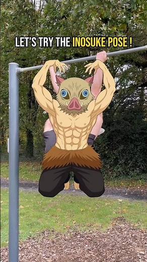 The Inosuke pose in real life 🐗 #gym #anime #challenge #demonslayer #workout #flexibility #mobility