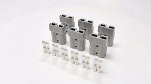 2 Pcs 175A 600V Battery Quick Connector, Heavy-Duty Quick Jumper Cable Plug Connector Kit Compatible with Anderson Connectors, 2 AWG for Car/Forklift Rescue Winch Trailer, Traction