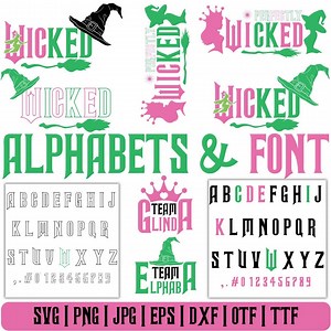 Wicked Font and Alphabets: Graphic Alphabet Pack   Wicked Graphics (svg, Png, Jpg, Eps, Dxf, Otf, Ttf) - Etsy UK
