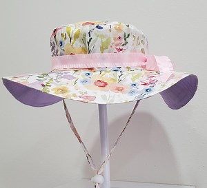 Child Size Sun Hat, Floral Reversible Summer Toddler Hat - Etsy