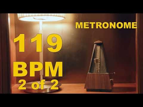 119 BPM - Metrônomo - Batidas por compasso 2 de 2 - BPM para diferentes estilos musicais