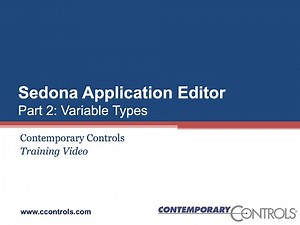 Sedona Application Editor Part 2: Variable Types