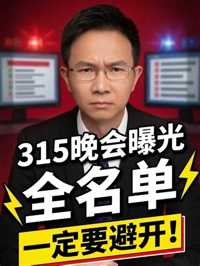 315晚会曝光全名单，一定要避开！