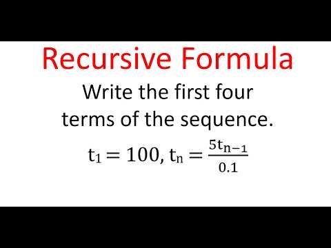 Finding First 4 Terms From Given Recursive Formula