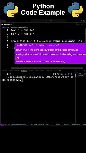 Python: Check if a String is All Lowercase #shorts