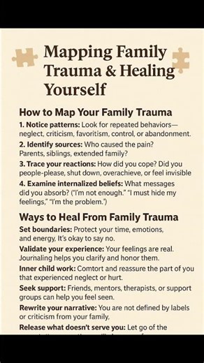 🧩 Mapping Family Trauma & Healing Yourself 🧩