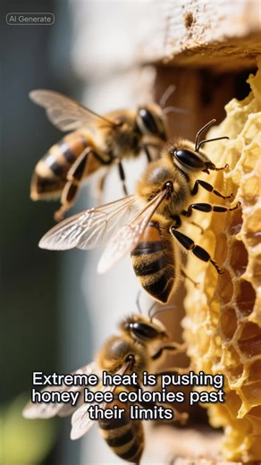 Honey bees are struggling to cool their hives in extreme heat and colony sizes are shrinking because of huge temperature swings inside the hive 🌡️🐝 Smaller hives fare worst while global warming could make this a bigger problem for pollination and crops. Beekeepers may need water, shade, and better hive design to help bees beat the heat 📉🌍 #ClimateChange #Bees #Pollinators #ScienceNews ##ChickABee