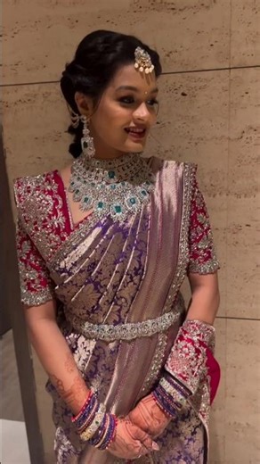 Stunning South Indian Bride in Kanjivaram Saree | Full Bridal Outfit & Jewelry Details #desibrides