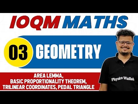 GEOMETRY 03: AREA LEMMA , BASIC PROPORTIONALITY THEOREM | Maths Important Concepts | IOQM