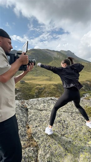 Shadow boxing in the Swiss mountains was on the bucket list!
