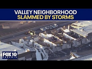 Aerials show extensive storm damage in Tempe l FOX 10 Phoenix