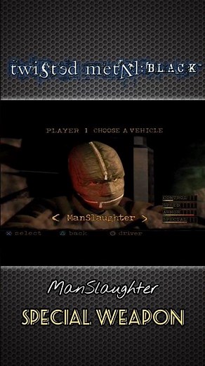 ManSlaughter Special Weapon - Twisted Metal: Black Gameplay | PS2