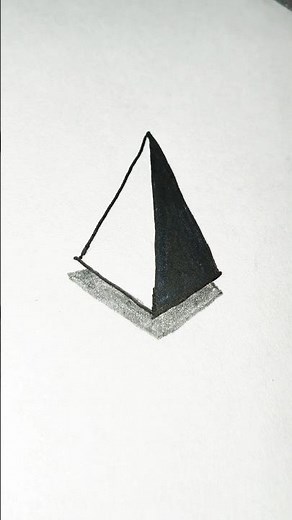 How to Draw a 3D Square Pyramid | Easy 3D Drawing Tutorial #shorts