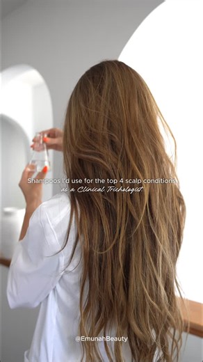 Certified Trichologist, Emily DeNard on Instagram: "Over the counter shampoos I'd use for the top 4 scalp conditions as a Clinical Trichologist: 1. Psoriasis → Neutrogena T/Gel Extra Strength (coal tar shampoo) Slows skin cell growth & Reduces scaling and flaking. 2. Seborrheic Dermatitis → Nizoral A-D (ketoconazole 1%) Antifungal that targets the yeast driving the condition. 3. Dandruff → Head & Shoulders Clinical Strength (selenium sulfide 1%) – reduces flakes and itching OR if you have a sens