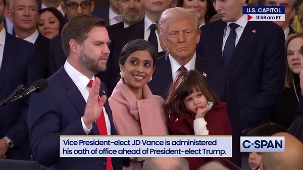 JD Vance is sworn in as Vice President of the United States