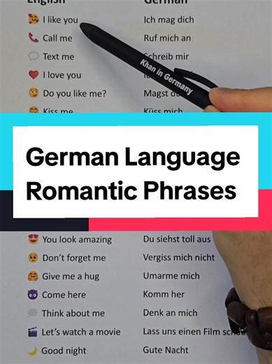 Beautiful German Romantic Phrases for Expressing Love