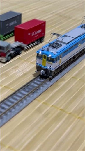 EF65 1000前期型・JR貨物更新車 海上コンテナ列車 #n規 #nゲージ #自宅レイアウト #鐵道模型 #鉄道模型 #貨物列車 #4072レ #ef65pf #ef65 #shorts