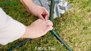 GROWNEER Crop Cage, 4' x 4' Plant Protection Tent with 2 Zippered Doors, 6 Ground Staples, Steel Frame, Plant Outdoor Cage, Storage Bags for Garden, Yard, Lawn