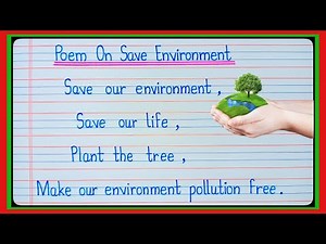 Poem On Save Environment In English/Poem On World Environment Day/Save Environment Poem l